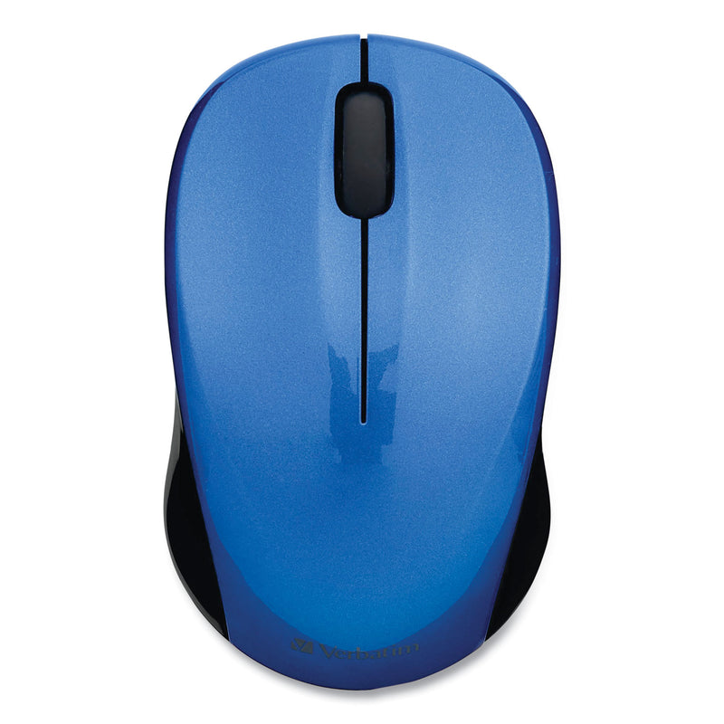 Verbatim Silent Wireless Blue LED Mouse, 2.4 GHz Frequency/32.8 ft Wireless Range, Left/Right Hand Use, Blue