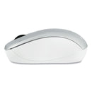 Verbatim Silent Wireless Blue LED Mouse, 2.4 GHz Frequency/32.8 ft Wireless Range, Left/Right Hand Use, Silver