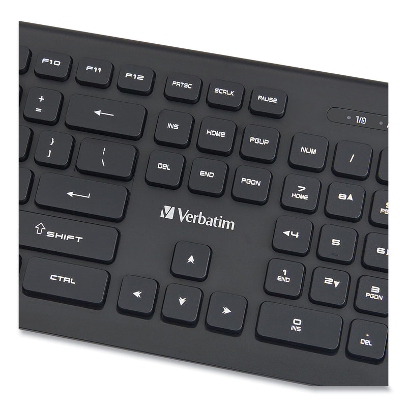 Verbatim Wireless Slim Keyboard, 103 Keys, Black