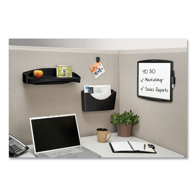 Fellowes Partition Additions Dry Erase Board, 15.38 x 13.25, Dark Graphite Frame