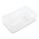 Advantus Gem Polypropylene Pencil Box with Lid, Polypropylene, 8.5 x 5.25 x 2.5, Clear