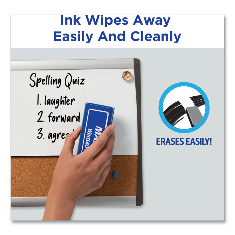 Avery MARKS A LOT Desk-Style Dry Erase Marker, Broad Chisel Tip, Black, Dozen (24408)