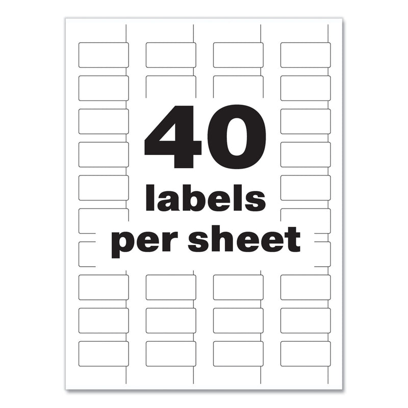 Avery PermaTrack Tamper-Evident Asset Tag Labels, Laser Printers, 0.75 x 1.5, White, 40/Sheet, 8 Sheets/Pack