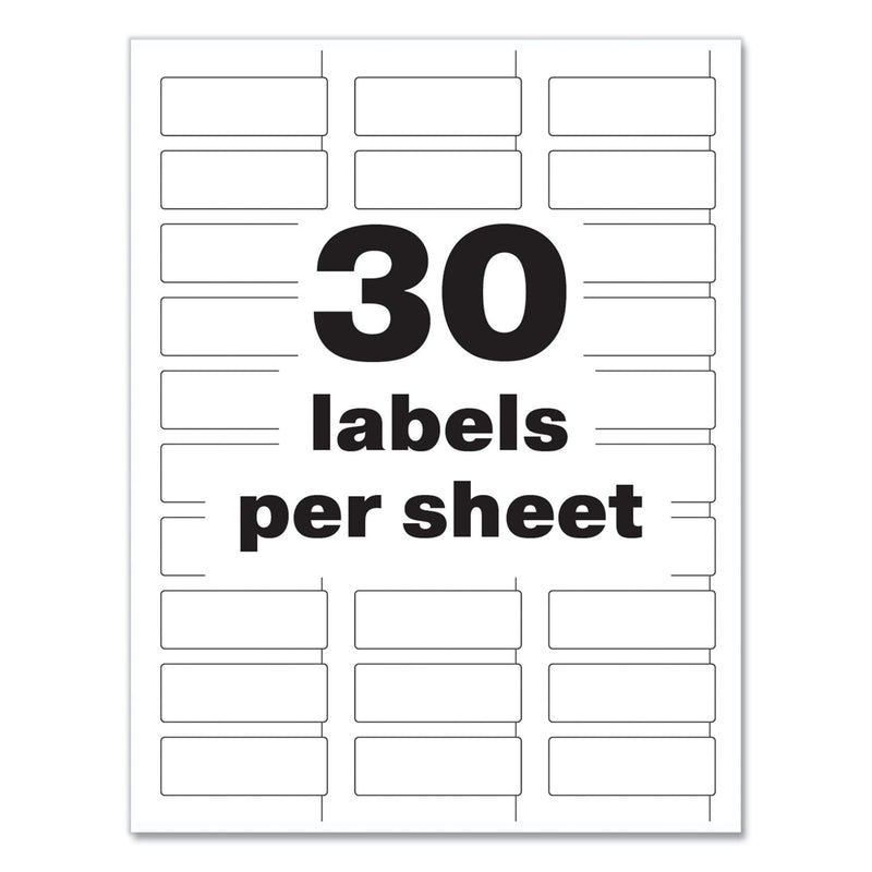 Avery PermaTrack Tamper-Evident Asset Tag Labels, Laser Printers, 0.75 x 2, White, 30/Sheet, 8 Sheets/Pack