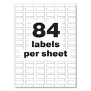 Avery PermaTrack Tamper-Evident Asset Tag Labels, Laser Printers, 0.5 x 1, White, 84/Sheet, 8 Sheets/Pack