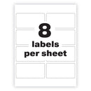 Avery PermaTrack Tamper-Evident Asset Tag Labels, Laser Printers, 2 x 3.75, White, 8/Sheet, 8 Sheets/Pack