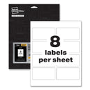 Avery PermaTrack Destructible Asset Tag Labels, Laser Printers, 2 x 3.75, White, 8/Sheet, 8 Sheets/Pack