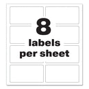 Avery PermaTrack Destructible Asset Tag Labels, Laser Printers, 2 x 3.75, White, 8/Sheet, 8 Sheets/Pack