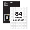 Avery PermaTrack Durable White Asset Tag Labels, Laser Printers, 0.5 x 1, White, 84/Sheet, 8 Sheets/Pack