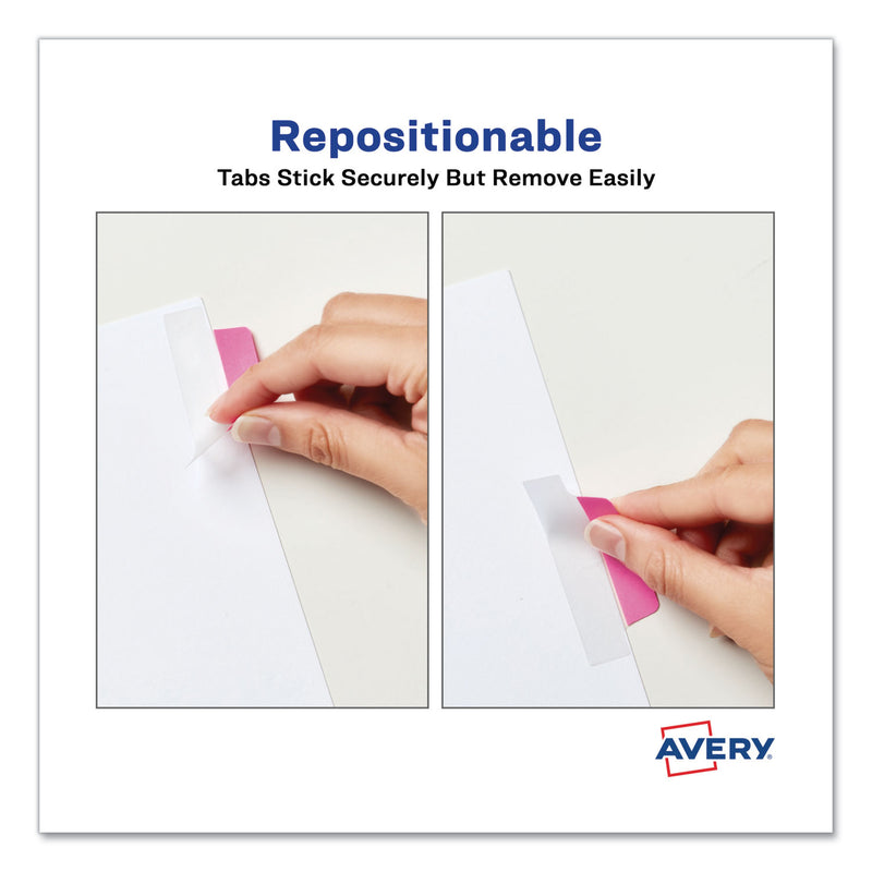 Avery Ultra Tabs Repositionable Tabs, Margin Tabs: 2.5" x 1", 1/5-Cut, Assorted Neon Colors, 24/Pack