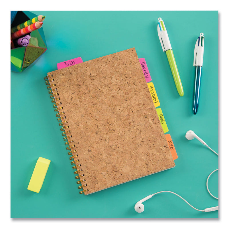 Avery Ultra Tabs Repositionable Tabs, Margin Tabs: 2.5" x 1", 1/5-Cut, Assorted Neon Colors, 24/Pack