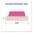 Avery Ultra Tabs Repositionable Tabs, Margin Tabs: 2.5" x 1", 1/5-Cut, Assorted Neon Colors, 24/Pack