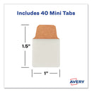 Avery Ultra Tabs Repositionable Tabs, Mini Tabs: 1" x 1.5", 1/5-Cut, Assorted Metallic Colors, 1" Wide, 40/Pack