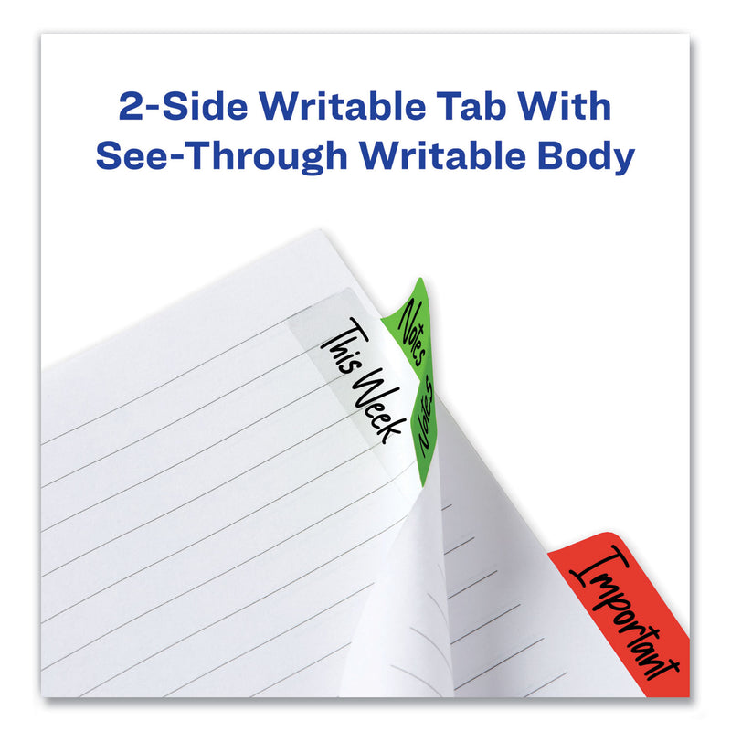 Avery Ultra Tabs Repositionable Tabs, Margin Tabs: 2.5" x 1", 1/5-Cut, Assorted Colors, 48/Pack