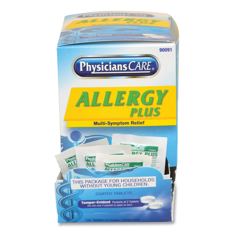 PhysiciansCare Allergy Antihistamine Medication, Two-Pack, 50 Packs/Box