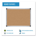 MasterVision Value Cork Bulletin Board with Aluminum Frame, 48 x 71, Natural
