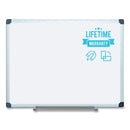 MasterVision Porcelain Value Dry Erase Board, 36 x 48, White, Aluminum Frame