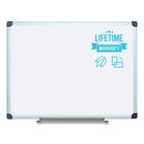 MasterVision Porcelain Value Dry Erase Board, 48 x 96, White, Aluminum Frame