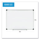 MasterVision Porcelain Value Dry Erase Board, 48 x 96, White, Aluminum Frame