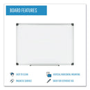 MasterVision Porcelain Value Dry Erase Board, 48 x 96, White, Aluminum Frame
