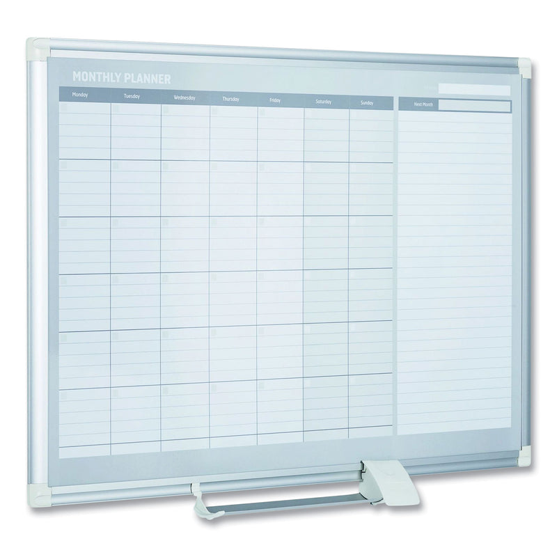 MasterVision Monthly Planner, 36x24, Silver Frame