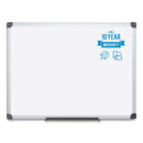 MasterVision Value Lacquered Steel Magnetic Dry Erase Board, 18 x 24, White, Aluminum