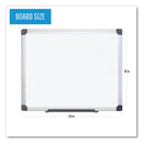 MasterVision Value Lacquered Steel Magnetic Dry Erase Board, 18 x 24, White, Aluminum