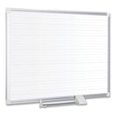 MasterVision Ruled Planning Board, 48 x 36, White/Silver