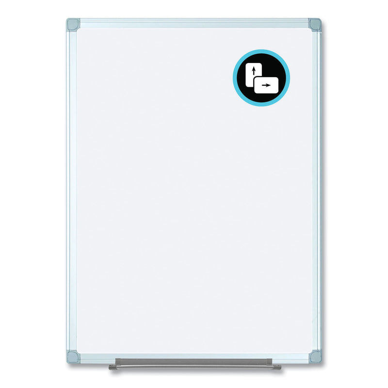 MasterVision Earth Silver Easy Clean Dry Erase Boards, 48 x 96, White, Aluminum Frame