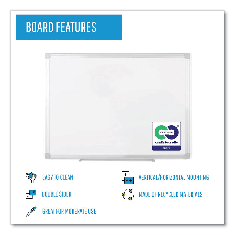 MasterVision Earth Easy-Clean Dry Erase Board, 48 x 72, Aluminum Frame