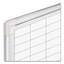 MasterVision Grid Planning Board, 1 x 2 Grid, 72 x 48, White/Silver