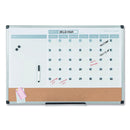 MasterVision 3-in-1 Calendar Planner Dry Erase Board, 24 x 18, Aluminum Frame