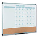 MasterVision 3-in-1 Calendar Planner Dry Erase Board, 24 x 18, Aluminum Frame