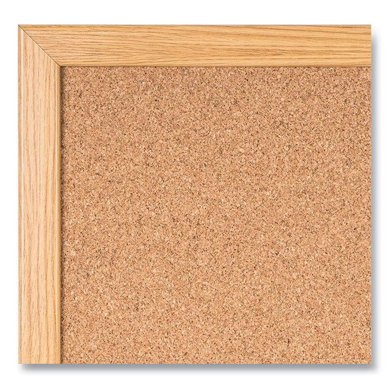MasterVision Value Cork Bulletin Board with Oak Frame, 24 x 36, Natural