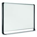 MasterVision Lacquered steel magnetic dry erase board, 24 x 36, Silver/Black