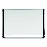 MasterVision Lacquered steel magnetic dry erase board, 36 x 48, Silver/Black
