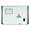 MasterVision Lacquered steel magnetic dry erase board, 36 x 48, Silver/Black