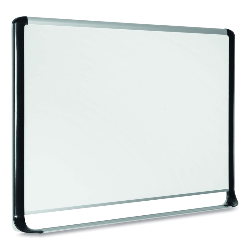 MasterVision Lacquered steel magnetic dry erase board, 36 x 48, Silver/Black