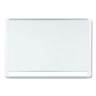 MasterVision Lacquered steel magnetic dry erase board, 36 x 48, Silver/White