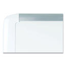 MasterVision Lacquered steel magnetic dry erase board, 36 x 48, Silver/White
