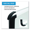 MasterVision Lacquered steel magnetic dry erase board, 48 x 96, Silver/Black