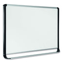 MasterVision Lacquered steel magnetic dry erase board, 48 x 96, Silver/Black