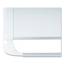 MasterVision Lacquered steel magnetic dry erase board, 48 x 96, Silver/White