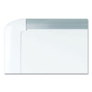 MasterVision Lacquered steel magnetic dry erase board, 48 x 96, Silver/White