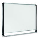 MasterVision Porcelain Magnetic Dry Erase Board, 48x96, White/Silver