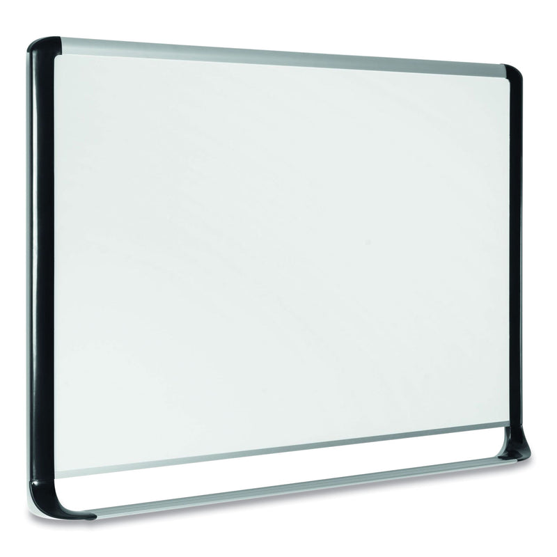 MasterVision Porcelain Magnetic Dry Erase Board, 48x96, White/Silver