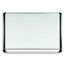 MasterVision Lacquered steel magnetic dry erase board, 48 x 72, Silver/Black