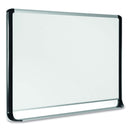 MasterVision Lacquered steel magnetic dry erase board, 48 x 72, Silver/Black