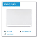 MasterVision Lacquered steel magnetic dry erase board, 48 x 72, Silver/White