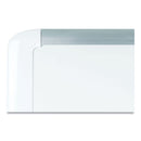 MasterVision Lacquered steel magnetic dry erase board, 48 x 72, Silver/White
